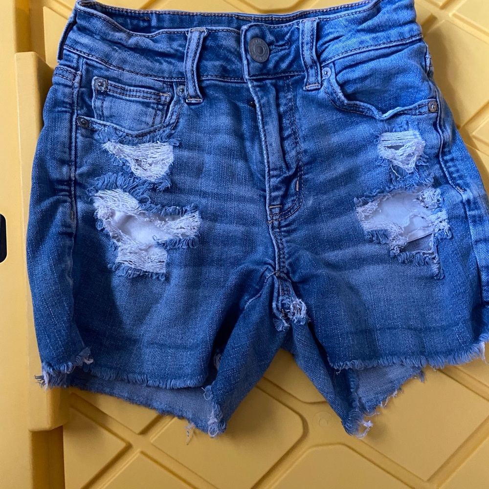 Jean denim stretch shorts